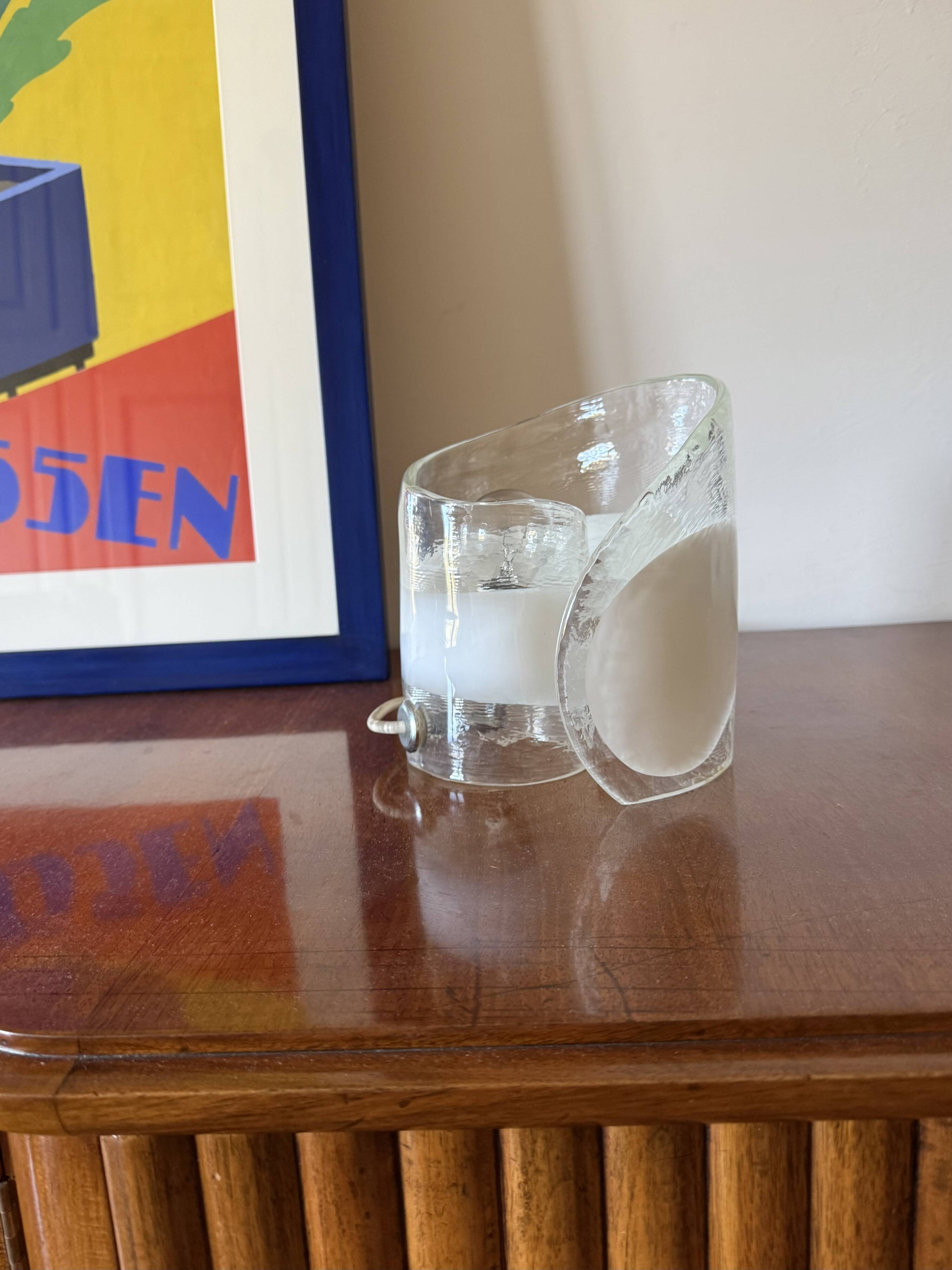 Murano blown glass sculptural table lamp, La Murrina Italy 1970s