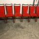 Suite de 6 chaises vintages scandinaves rouges