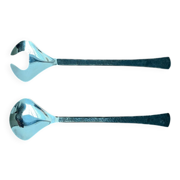 Vintage Salad Servers in Wrought Iron, 1970s, Set of 2