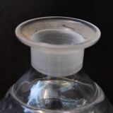 Acid Echted Decantor Whiskey or Brandy Rectangular Decanter Monogram WW Dime