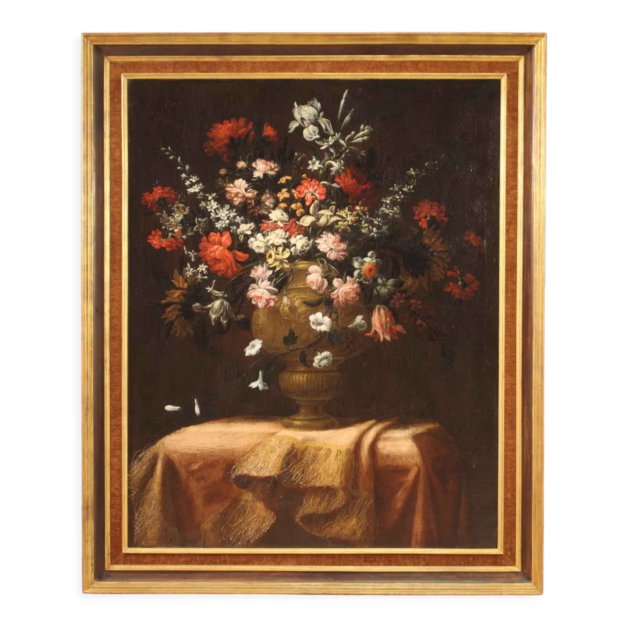 Still life with flower vase from the 18th century