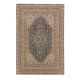 Tapis persan noir et beige rami