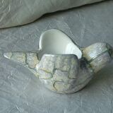 Faience shell bird marble effect