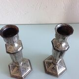 Pair of art deco style candle holders
