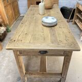 oak farmhouse table - 2 drawers