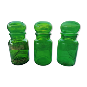 Trio de bocaux en verre