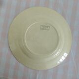 Round dish in earthenware of Sarreguemines palmyra pattern