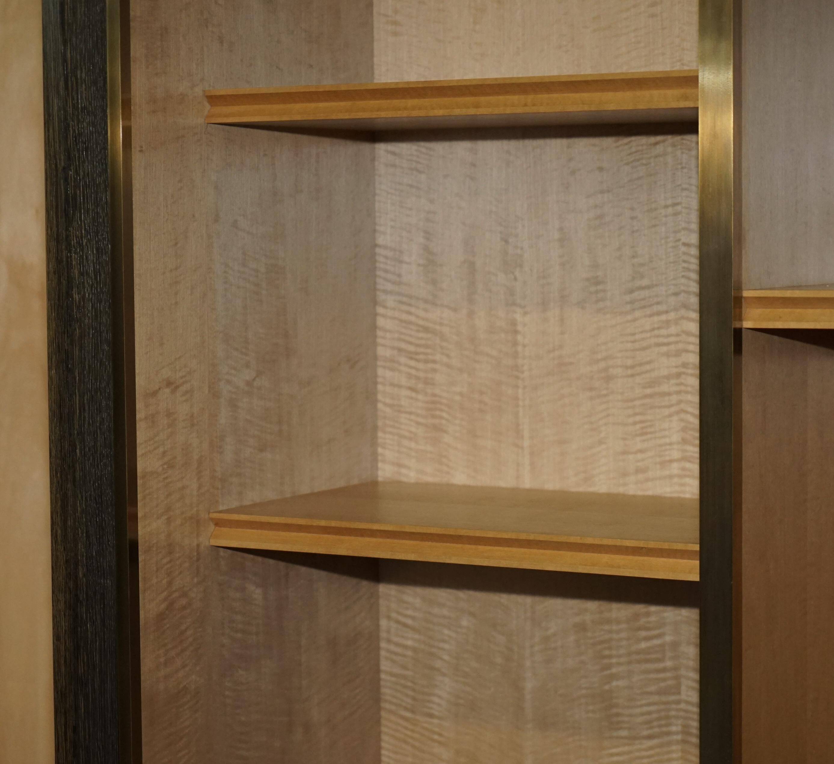 Bibliothèque à Marqueterie de Paille Massive Jallu Qualité Musée