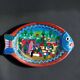Painted terracotta wall fish, Oaxaca, Mexico, 1970s-80s.