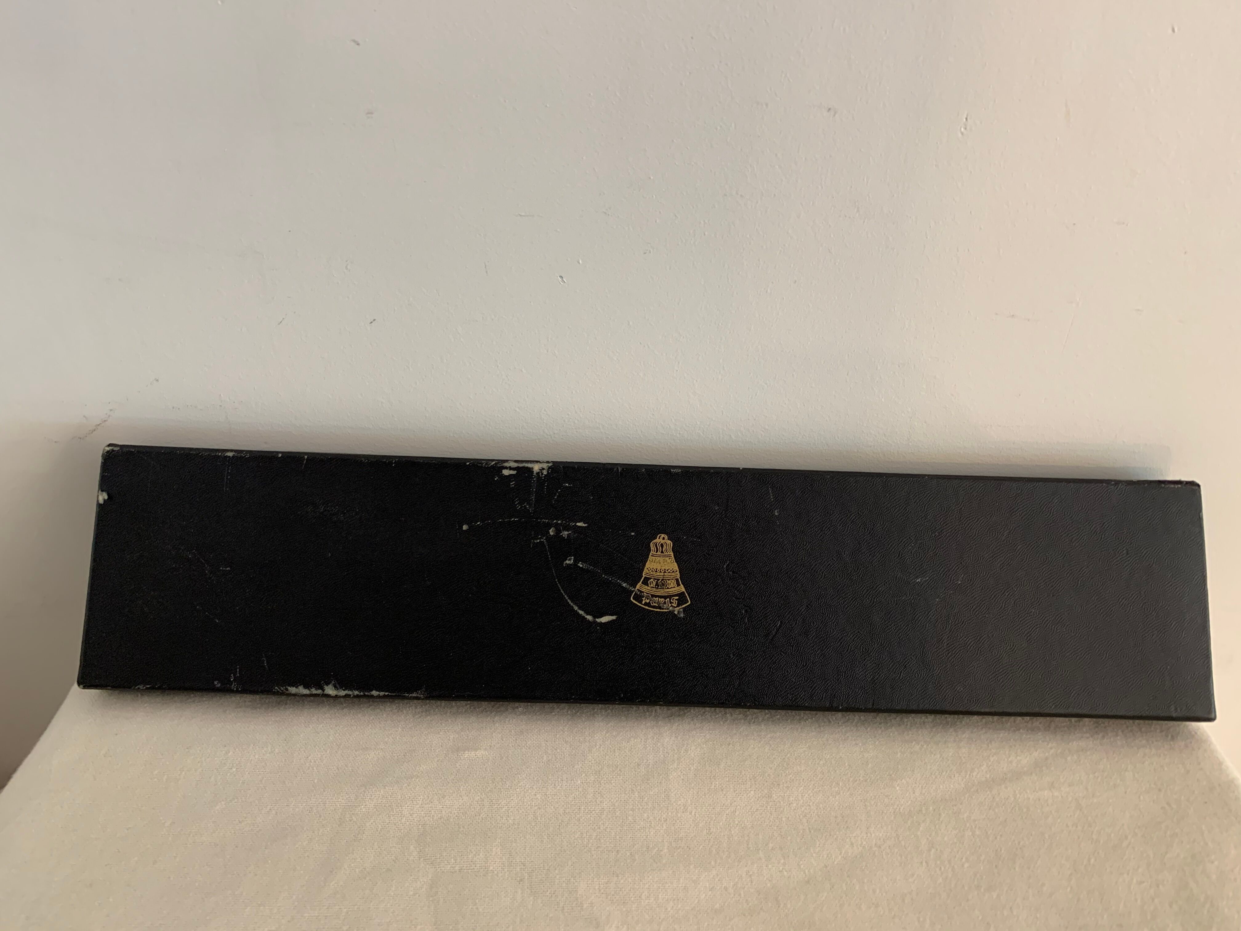 6 square silver metal knives with AVM Paris punch