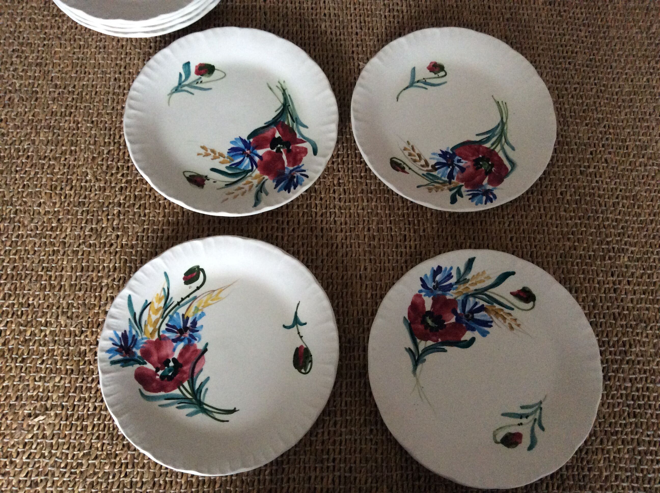Set de 8 assiettes Vallauris