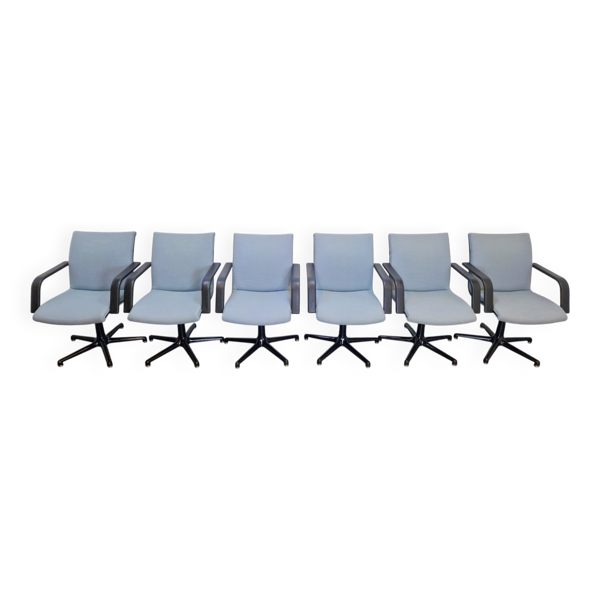 Chaises de bureau vintage du Michigan par Geoffrey Harcourt pour Artifort, années 1980, ensemble de 6