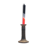 Danish vintage brown ceramic candlestick