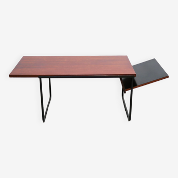 Modernist coffee table in wood and metal