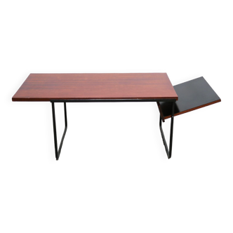 Modernist coffee table in wood and metal
