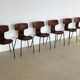 Set of 6 dining chairs model 3103 by Arne Jacobsen