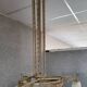 Large Art Deco chandelier, made of finely wrought wrought iron.