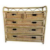 Rattan chest of drawers