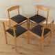 Classic Scandinavian dining chairs from the 1960s, set of 4