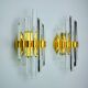 Pair of Venini Murano glass wall lights Italy 1970