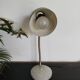 Hammered gray cocotte desk lamp, vintage French, 1940s