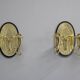 Art Nouveau brass wall sconces Hoffmann style, 1920s