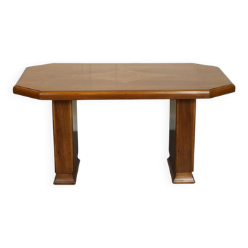 Vintage Art Deco Dining Table in Walnut