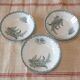 3 plates caps in Terre de Fer Saint Amand service Lily of the valley