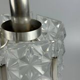 60s 70s ceiling lamp chandelier Hillebrand Leuchten Germany glass metal