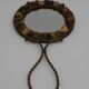 Vintage stone brass hand mirror