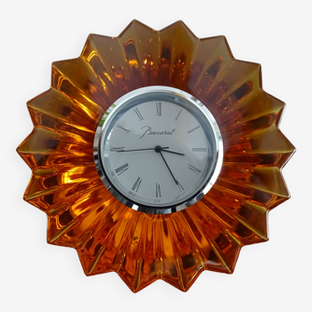 Baccarat crystal clock "A thousand nights" orange - Mathias - signed