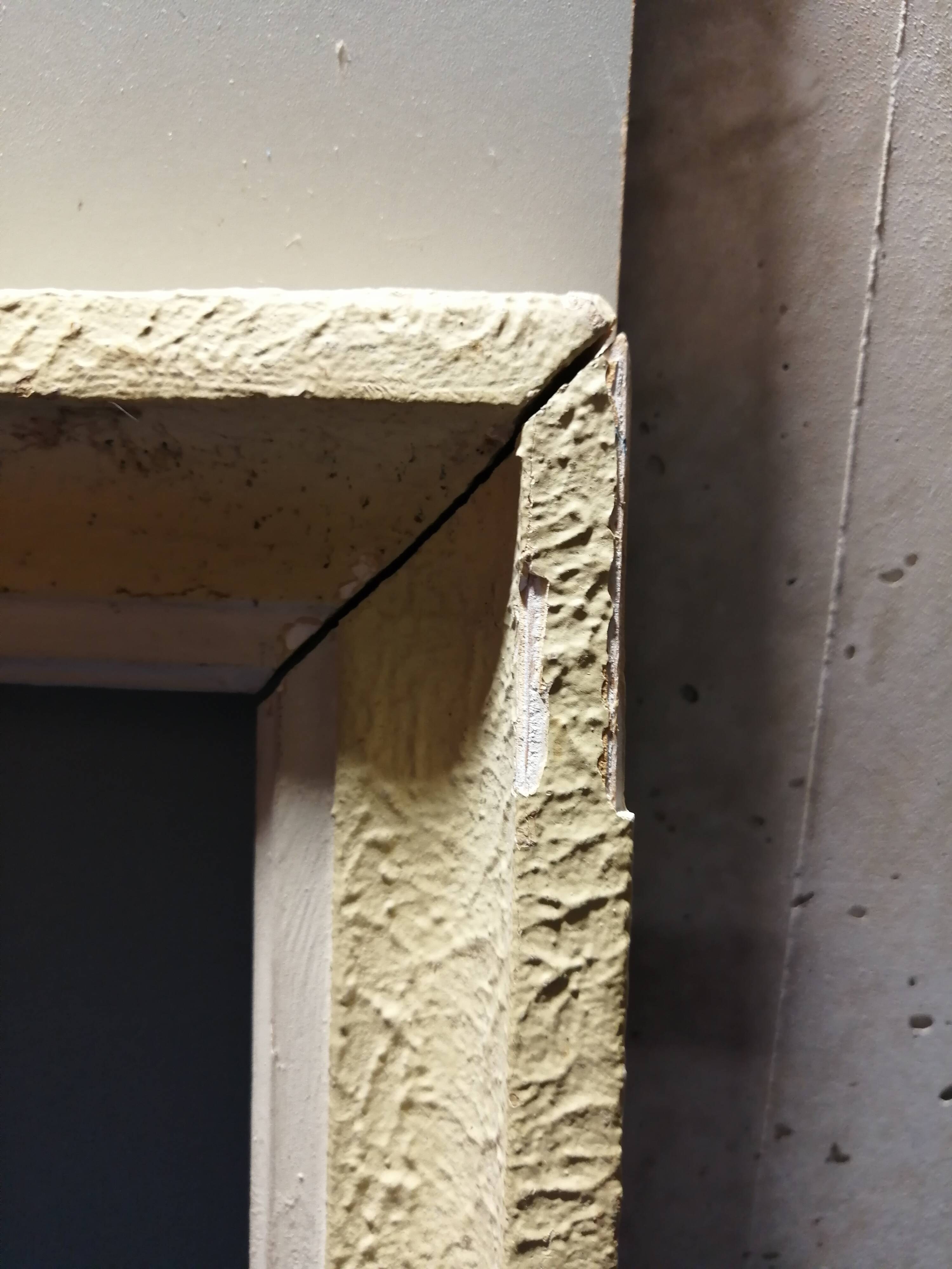 Old painted wooden frame