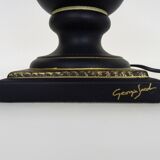 Georgia Jacob gold leaf Flaming Torch table lamp. France 70s