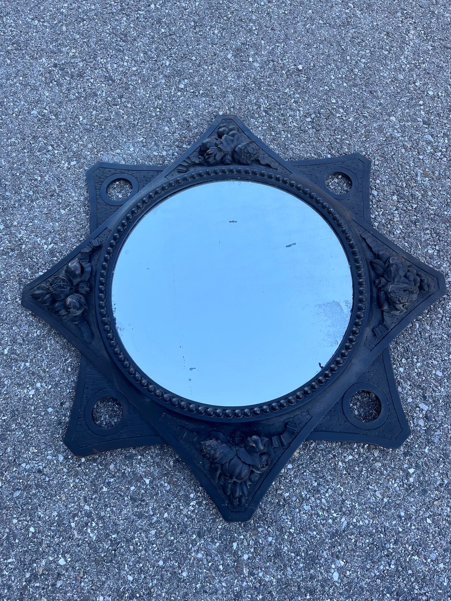 Mirror carved wood art deco