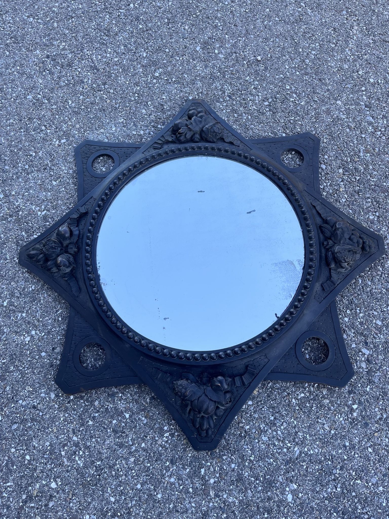 Miroir en bois sculpté art deco