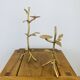 Pair of golden foliage candlesticks