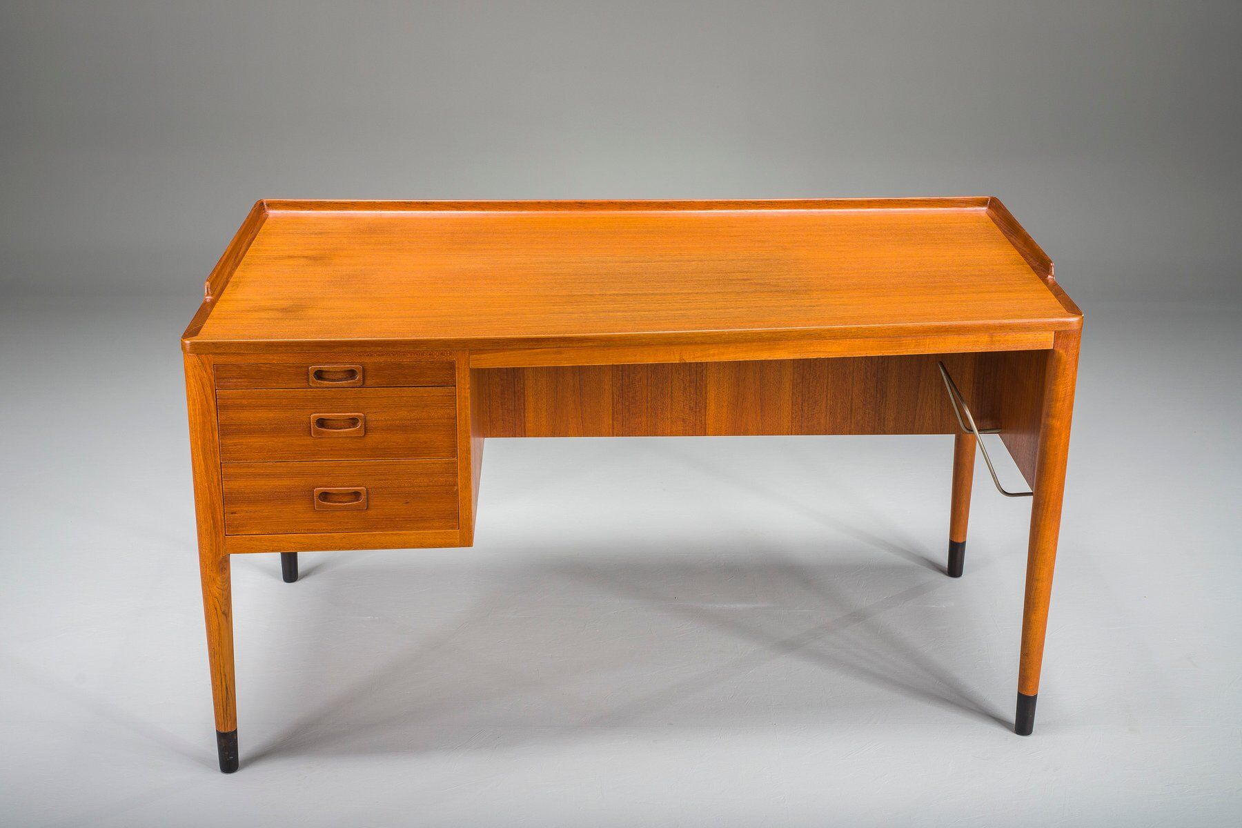 Scandinavian modern teak writing desk attributed to H. Brockmann Petersen for Poul M. Jessen, 1960s