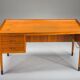 Scandinavian modern teak writing desk attributed to H. Brockmann Petersen for Poul M. Jessen, 1960s