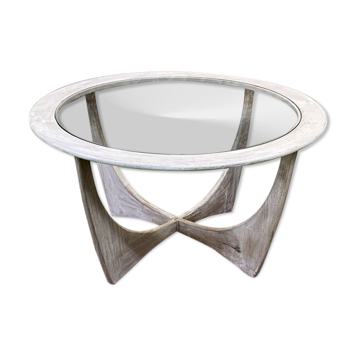 Round coffee table model Astro de G Plan in patinated teak - 60's