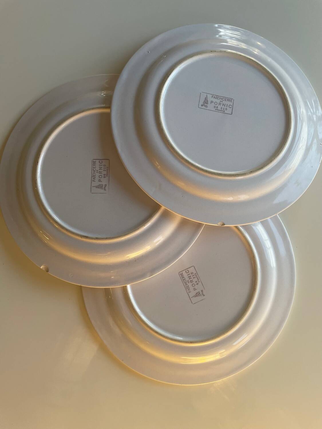 Trio of seventies dessert plates