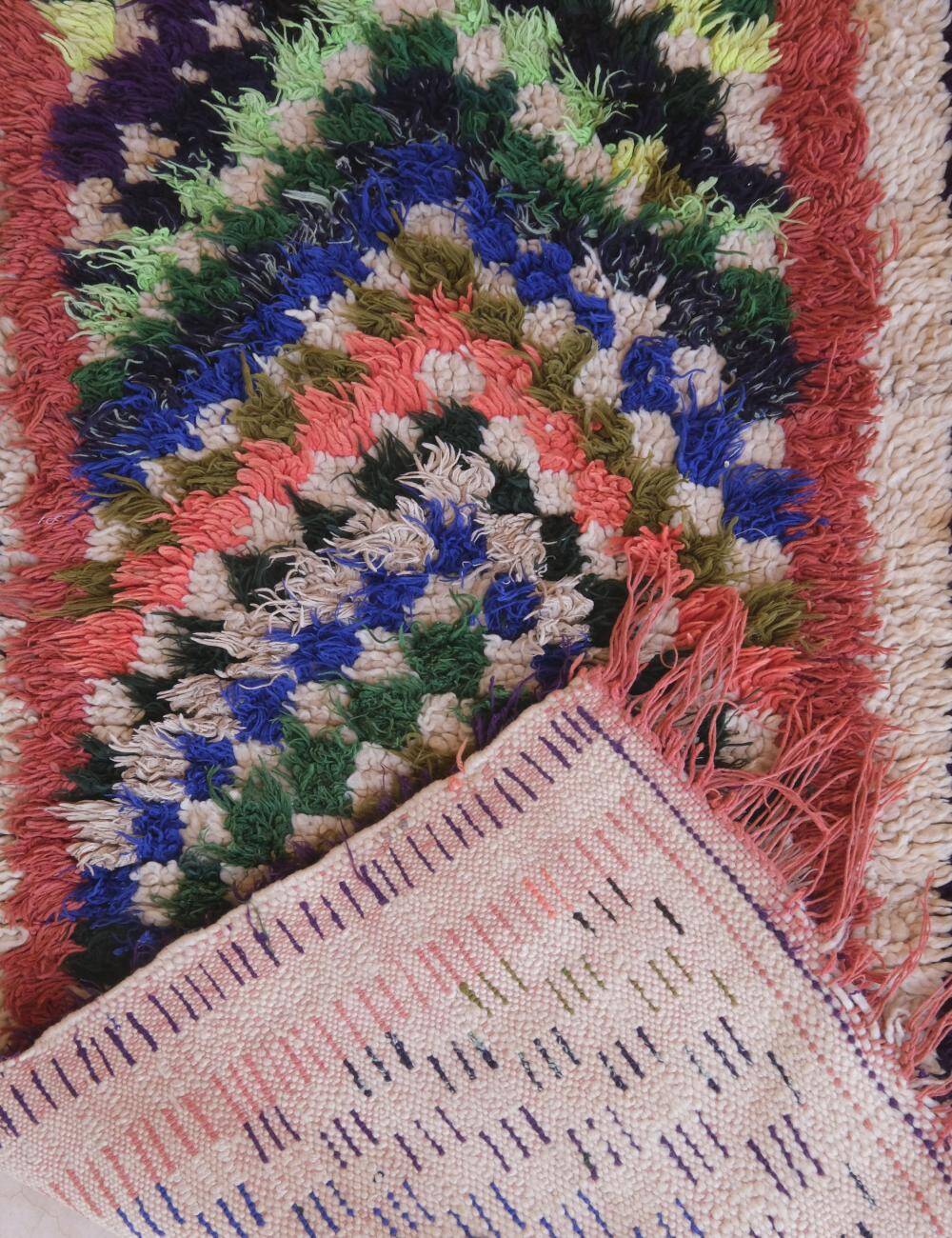 Azilal Vintage Colorful Rug - 137 x 57 cm