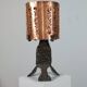 Vintage Mid Century hand forged all metal brutalist table lamp