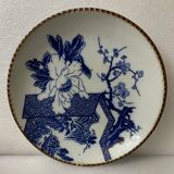 Japon grand plat Igezara à décor floral Japan Asie XIXe