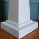 Obelisk lamp with stone effect & deep blue-grey shade, circa 1980.