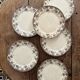 Set of 6 antique ironstone dinner plates, Alphand pattern