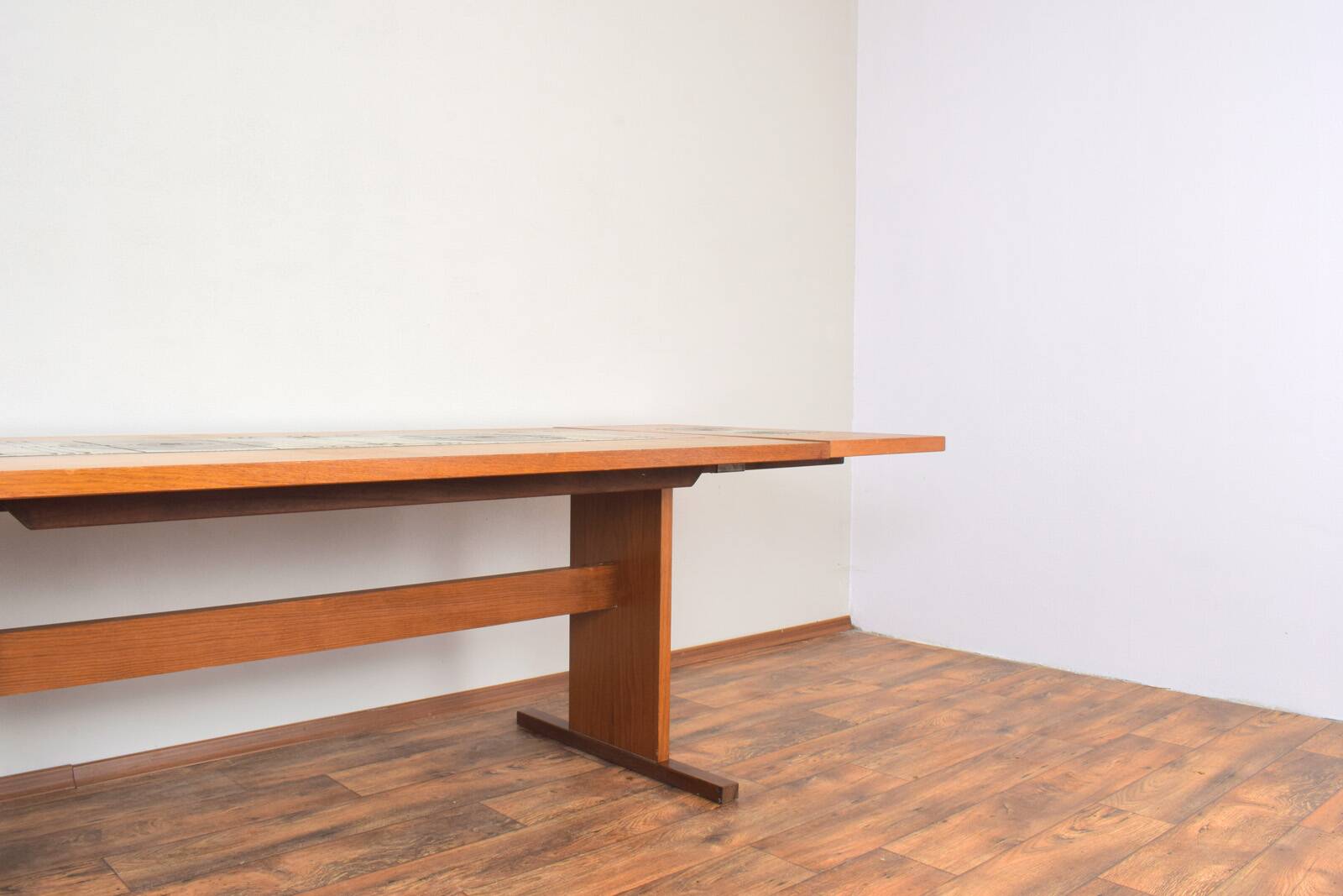 Teak & Tile Dining Table by Gangso Mobler, 1960s.