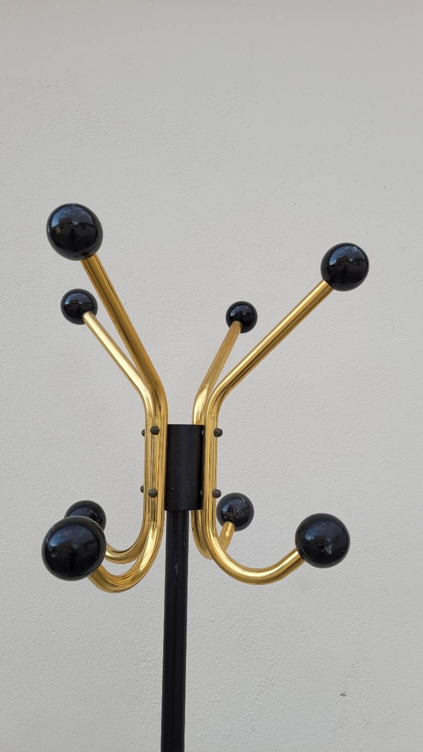 Vintage Parrot Coat Rack with balls 1950s design
