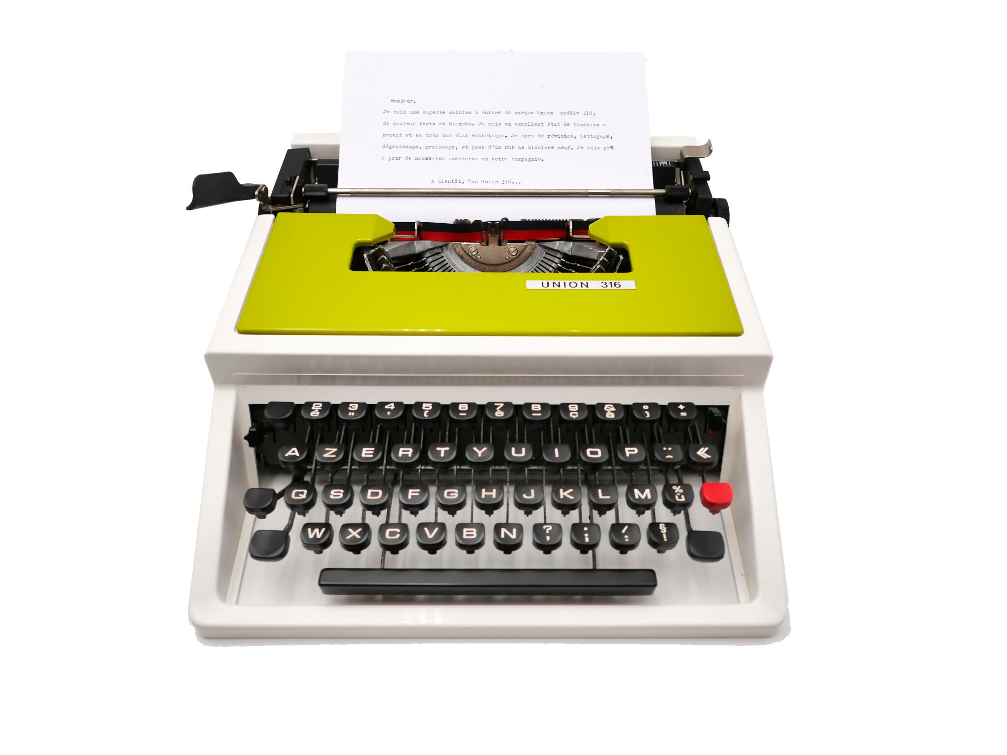 Typewriter Union 316 ditto Underwood 315 green revised ribbon new