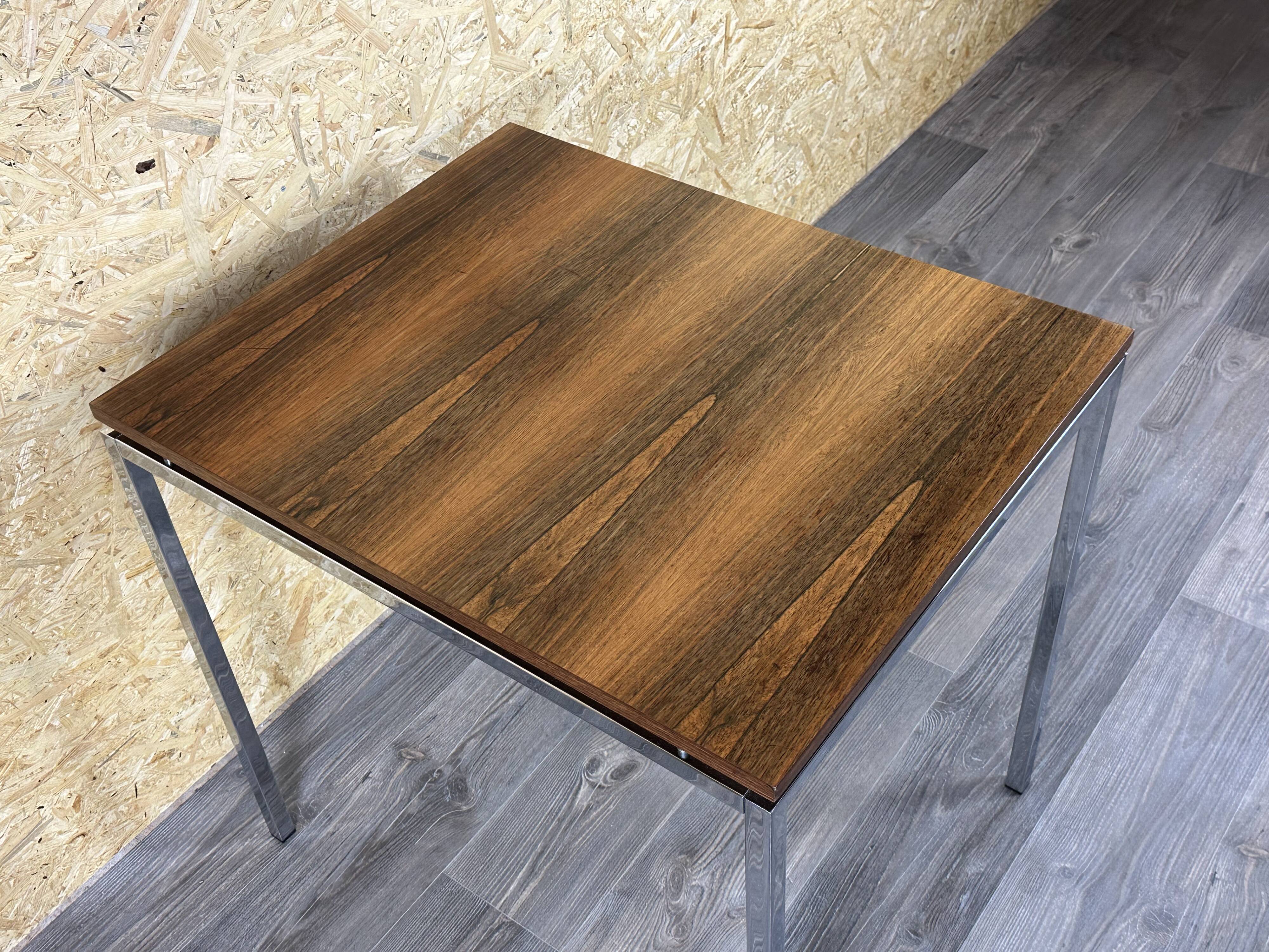 60s 70s teak office table desk chrome frame Danish design