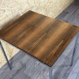 60s 70s teak office table desk chrome frame Danish design